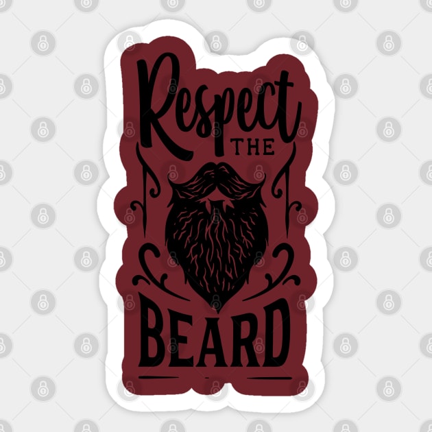 Respect the Beard Sticker by The Reluctant Pepper